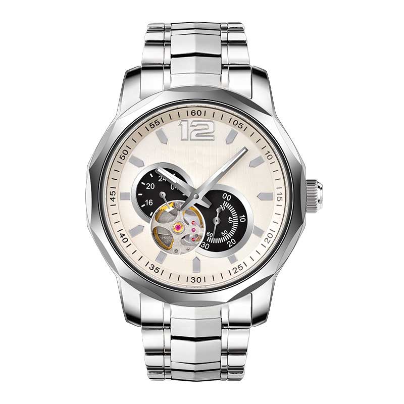 Stainless Steel Band with White or Black Dial Watch